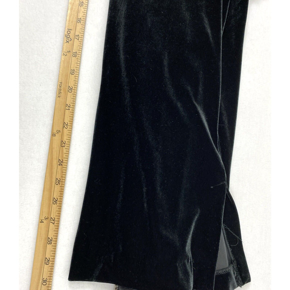 Vtg JBS Velvet Jacket Womens Size 10 Rhinestone Open Front Black Evening Party - Picture 9 of 10